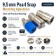 Pearl Snap Setting Die for 9.5 mm / 0.37 in Snap Fasteners, designed for crack-free installation on shirts and baby clothes