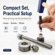Long-Handle Hand-Hit Setting Tool for Snap Buttons, Eyelets, Rivets and Jeans Buttons, made of durable PP material, ideal