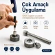Long-Handle Hand-Hit Setting Tool for Snap Buttons, Eyelets, Rivets and Jeans Buttons, made of durable PP material, ideal