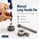Long-Handle Hand-Hit Setting Tool for Snap Buttons, Eyelets, Rivets and Jeans Buttons, made of durable PP material, ideal