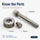 Long-Handle Hand-Hit Setting Tool for Snap Buttons, Eyelets, Rivets and Jeans Buttons, made of durable PP material, ideal