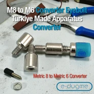 Converter Eyebolt 1/4 to M6 - Converter Suitable for Turkish Machines KLP00M8M6