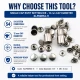 Single Cap Rivet Installation Tool for 12 mm Cap Diameter, Durable Steel Construction for Precise Rivet Setting