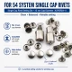 Single Cap Rivet Installation Tool for 12 mm Cap Diameter, Durable Steel Construction for Precise Rivet Setting