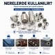 Single Cap Rivet Installation Tool for 12 mm Cap Diameter, Durable Steel Construction for Precise Rivet Setting