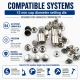 Single Cap Rivet Installation Tool for 12 mm Cap Diameter, Durable Steel Construction for Precise Rivet Setting