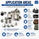 Single Cap Rivet Installation Tool for 12 mm Cap Diameter, Durable Steel Construction for Precise Rivet Setting