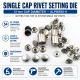 Single Cap Rivet Installation Tool for 12 mm Cap Diameter, Durable Steel Construction for Precise Rivet Setting