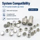 Double Cap Rivet Installation Tool for 12 mm (0.47") Cap Diameter - Professional Tool for Clean Rivet Applications in Bags