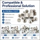 Double Cap Rivet Installation Tool for 12 mm (0.47") Cap Diameter - Professional Tool for Clean Rivet Applications in Bags