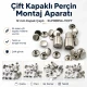 Double Cap Rivet Installation Tool for 12 mm (0.47") Cap Diameter - Professional Tool for Clean Rivet Applications in Bags