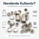 Double Cap Rivet Installation Tool for 12 mm (0.47") Cap Diameter - Professional Tool for Clean Rivet Applications in Bags
