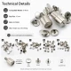 61 Rivet 15 mm (0.59") Cap Single Cap Rivet Setting Die for 12 mm (0.47") Back Cap Rivets - Professional Installation Tool