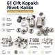 61 Double Cap Rivet Setting Die for 15 mm (0.59") Front Cap and 12 mm (0.47") Back Cap Rivets Installation Tool