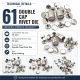61 Double Cap Rivet Setting Die for 15 mm (0.59") Front Cap and 12 mm (0.47") Back Cap Rivets Installation Tool