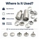 61 Double Cap Rivet Setting Die for 15 mm (0.59") Front Cap and 12 mm (0.47") Back Cap Rivets Installation Tool