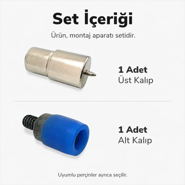9.5 mm / 0.37 in Cap Rivet Setting Die KLP00R95 for precise installation of cap-style rivets on leather and fabric