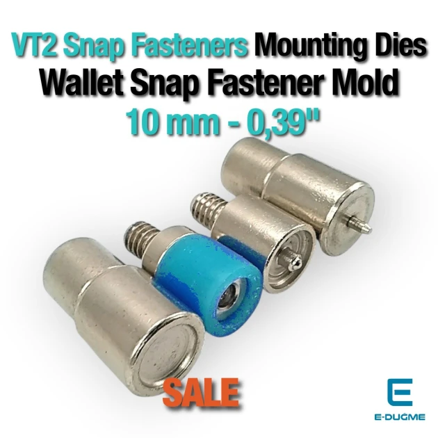 10 mm Mini 54 v- Cüzdan Çıtçıtı Montaj Aparatı Aparatı - Çakma Kalıbı KLP00VT2-10