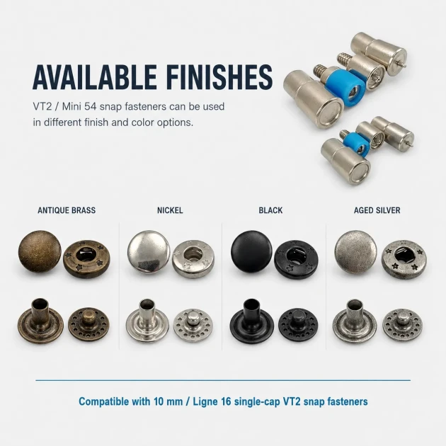 10mm VT2 Snap Fastener Installation Tool - Press Die for Leatherworking and Accessory Design
