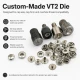 Custom VT2 Wallet Snap Setting Die KLP054VT2 for professional snap fastener installation on leather goods