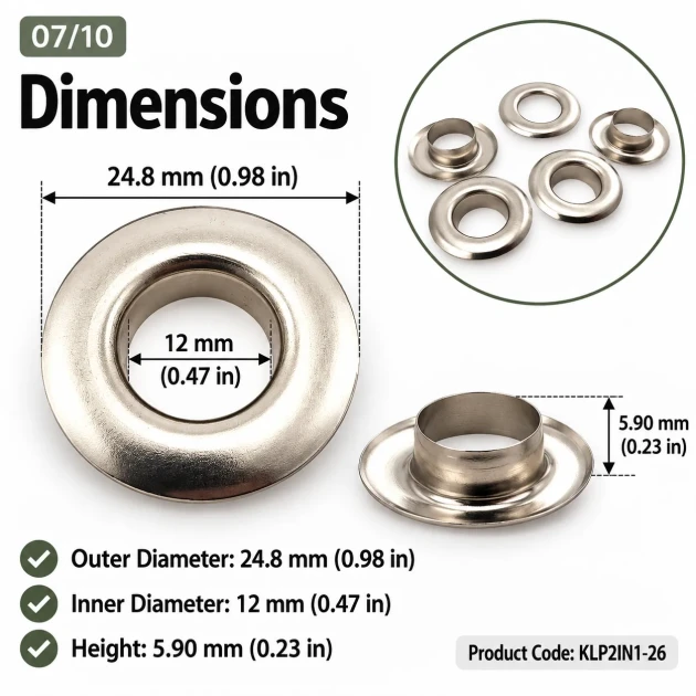 12 mm (0.47 in) Stainless Steel Eyelet Hand Punch and Setting Tool KLP2IN1-26