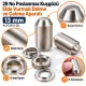28 No Paslanmaz Kuşgözü Elde Vurmalı Delme ve Çakma Aparatı – 13 mm KLP2IN1-28