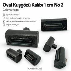 Oval Kuşgözü Kalıbı 1 cm No 2 Çakma Kalıbı KLPK0010OVLNO2