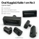 Oval Kuşgözü Kalıbı 1 cm No 2 Çakma Kalıbı, tekstil ve deri ürünlerde kullanıma uygun, yüksek kaliteli metal malzeme ile