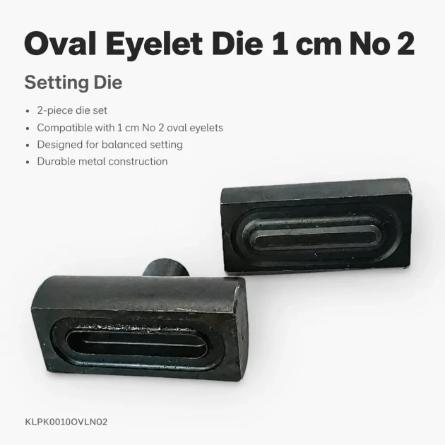 Oval Kuşgözü Kalıbı 1 cm No 2 Çakma Kalıbı, tekstil ve deri ürünlerde kullanıma uygun, yüksek kaliteli metal malzeme ile