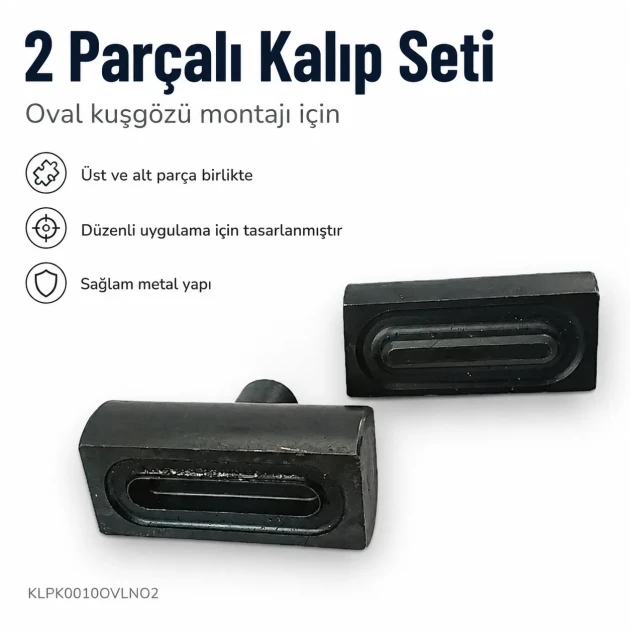 Oval Kuşgözü Kalıbı 1 cm No 2 Çakma Kalıbı, tekstil ve deri ürünlerde kullanıma uygun, yüksek kaliteli metal malzeme ile
