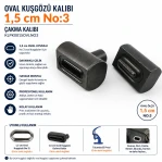 Oval Kuşgözü Kalıbı 1,5 cm No 3 Çakma Kalıbı KLPK0015OVLNO3