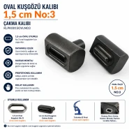 Oval Kuşgözü Kalıbı 1,5 cm No 3 Çakma Kalıbı KLPK0015OVLNO3