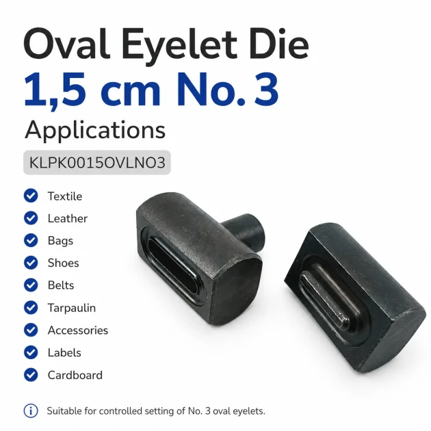 Oval Kuşgözü Kalıbı 1,5 cm No 3 Çakma Kalıbı KLPK0015OVLNO3