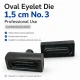 Oval Kuşgözü Kalıbı 1,5 cm No 3 Çakma Kalıbı KLPK0015OVLNO3