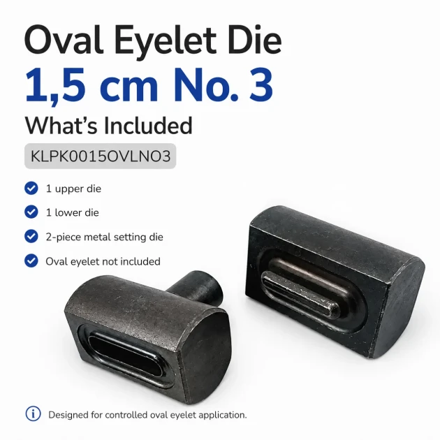 Oval Kuşgözü Kalıbı 1,5 cm No 3 Çakma Kalıbı KLPK0015OVLNO3