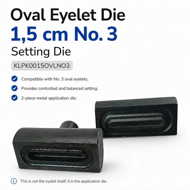 Oval Kuşgözü Kalıbı 1,5 cm No 3 Çakma Kalıbı KLPK0015OVLNO3