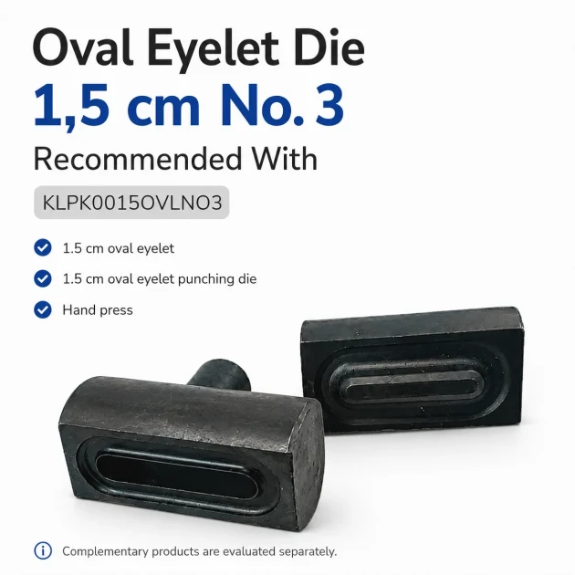 Oval Kuşgözü Kalıbı 1,5 cm No 3 Çakma Kalıbı KLPK0015OVLNO3