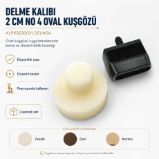 Oval Eyelet Punching Die 20 mm / 0.79 in KLPK0020OVLDELNO4