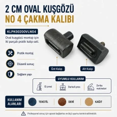 Oval Grommet 2 cm 25/32" Mounting Die KLPK0020OVLNO4