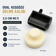 Oval Eyelet Drilling Die 25 mm / 0.98 in KLPK0025OVLDELNO5