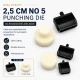 Oval Eyelet Drilling Die 25 mm / 0.98 in for precise grommet installation on fabric, leather, and paper