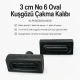Kuşgözü Kalıbı 3 cm No 6 Oval Kuşgözü Çakma Kalıbı, yüksek kaliteli metal yapısı ile tekstil ve deri ürünlerde pratik montaj