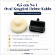 Oval Eyelet Punching Die 5 mm / 0.20 in for easy installation of grommets on fabric, leather, and paper