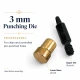 3 mm hole cutter for leather, fabric, and craft materials, ideal for jewelry and garment detailing
