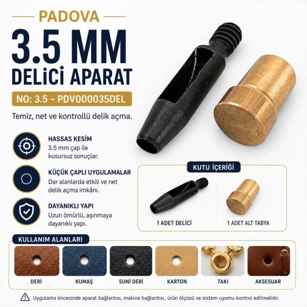 Hole Cutter 3.5 mm - 0,14" Hole Puncher No 3.5 PDV00035DEL