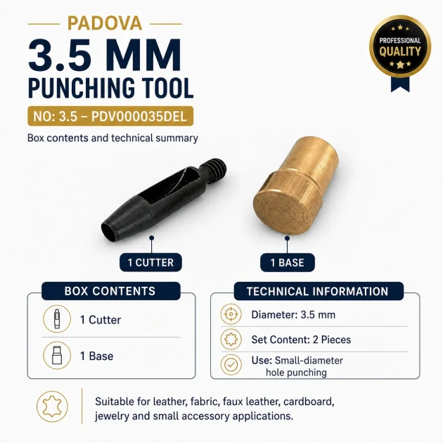 Hole Cutter 3.5 mm - 0,14" Hole Puncher No 3.5 PDV00035DEL