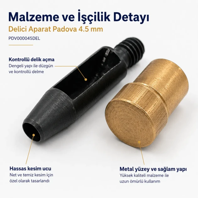 4.5 mm Hole Cutter for precise punching in leather and fabric