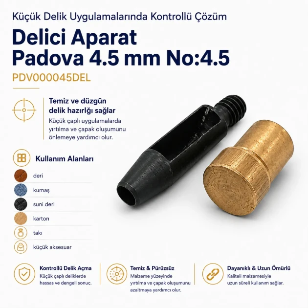 4.5 mm Hole Cutter for precise punching in leather and fabric