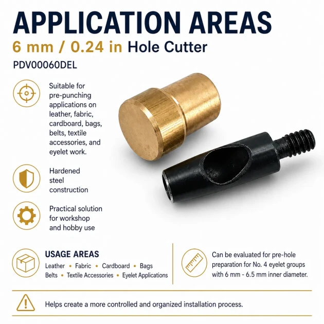 Hole Cutter 6 mm - 0,24" Hole Puncher No 6 PDV00060DEL
