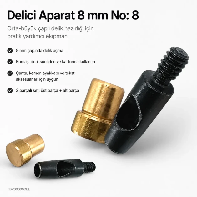 Padova 8 mm Delici Aparat - Kumaş ve Deri İçin Hassas Kesici